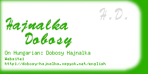 hajnalka dobosy business card